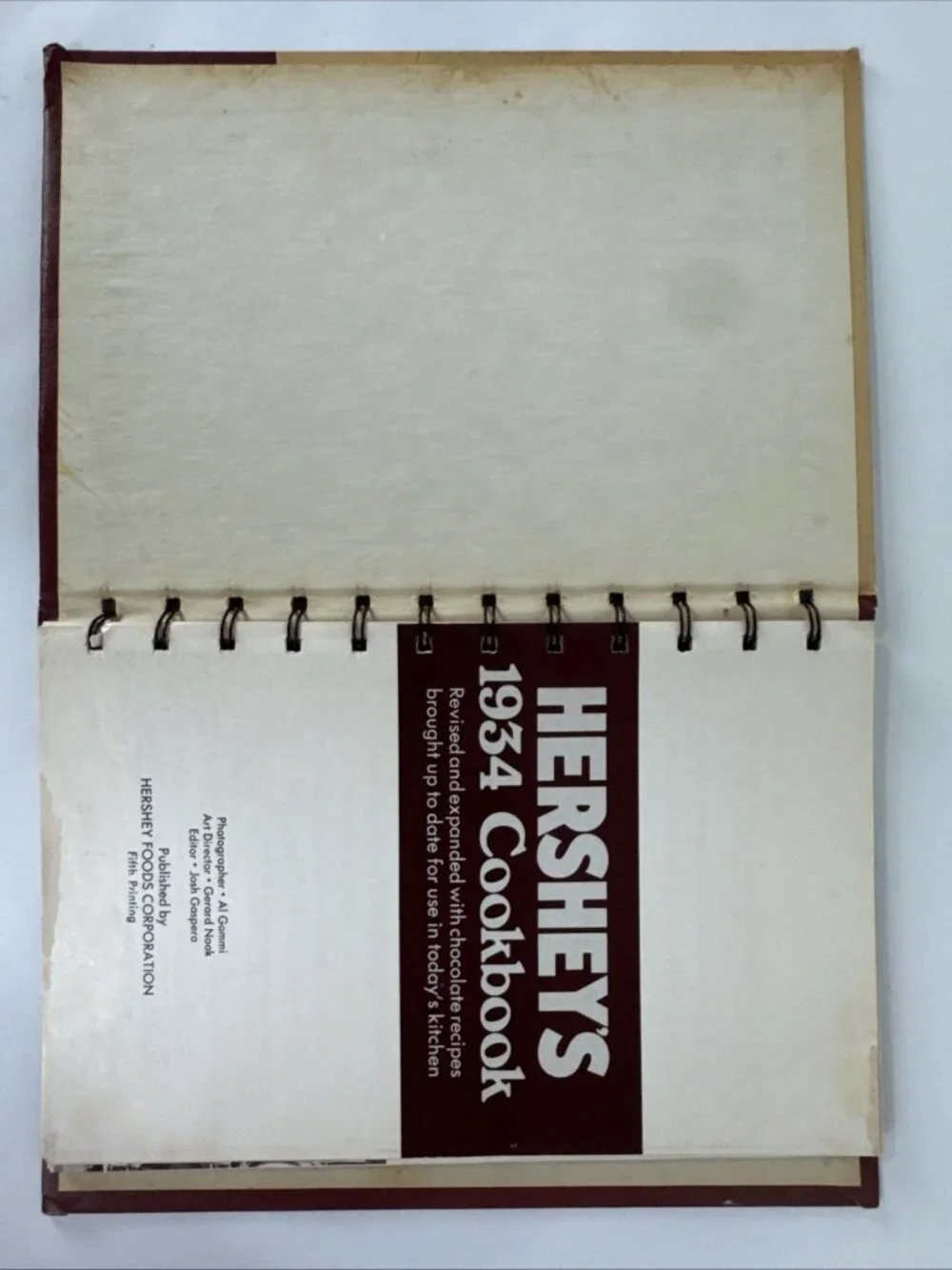Hershey's 1934 Cookbook Revised 1971 5th Printing see 16 pics for condition